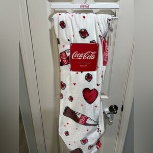 Coca Cola Throw Blanket - Heart and Bottle Design